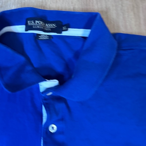 US Polo Assn Mens Royal Blue Luxurfeel Polo Shirt XL Short Sleeve Logo - Picture 2 of 8